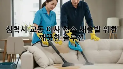 삼척시 교동 이사 청소, 새출발 위한 깨끗한 솔루션! ✨