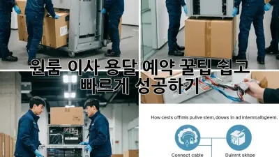 원룸 이사, 용달 예약 꿀팁! 쉽고 빠르게 성공하기